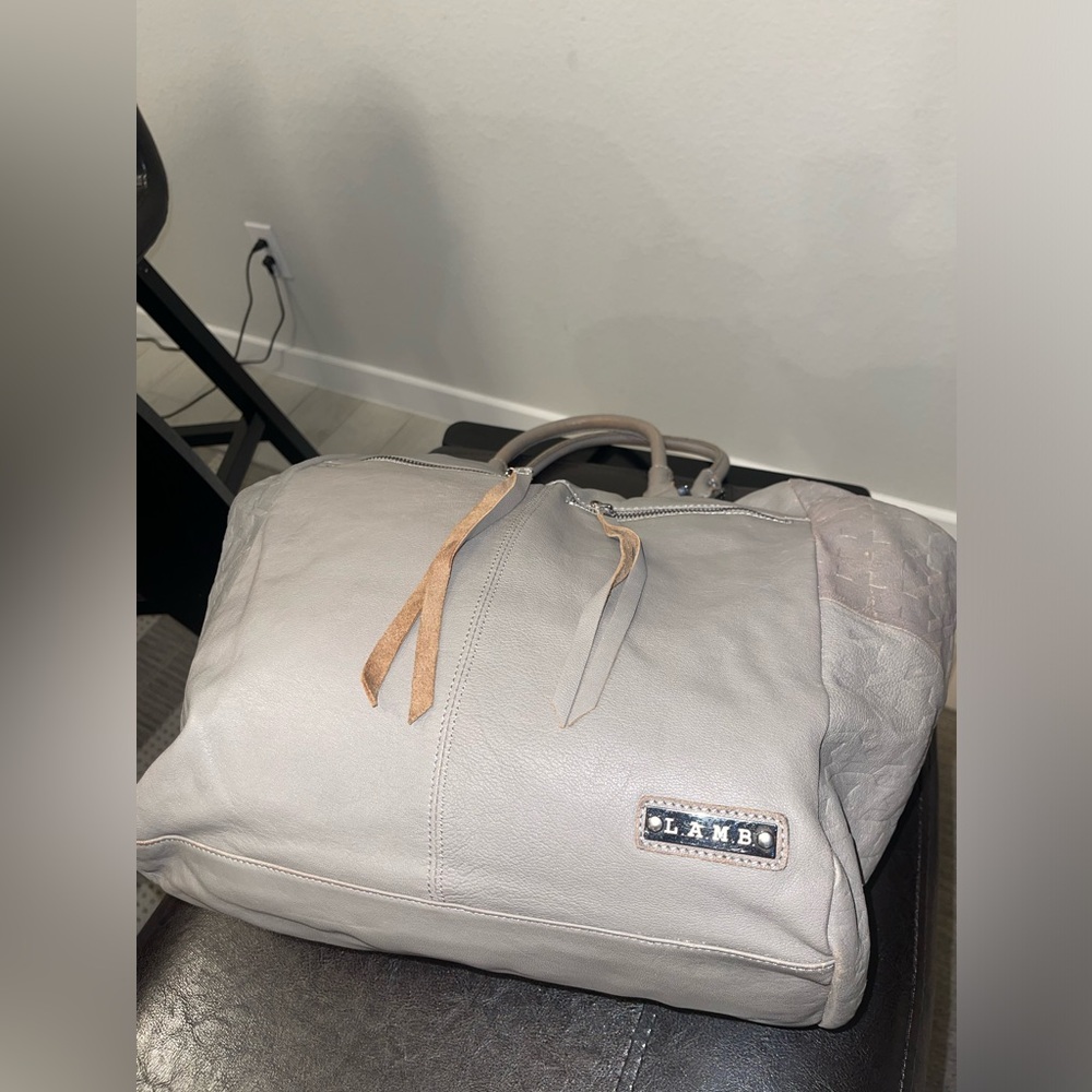 Y2K L.A.M.B Gwen stefani leather tassel satchel tote soft slouch bag - Picture 4 of 12